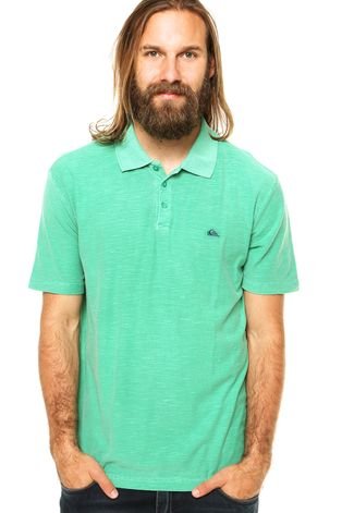 Camisa Polo Manga Curta Quiksilver Basic Verde