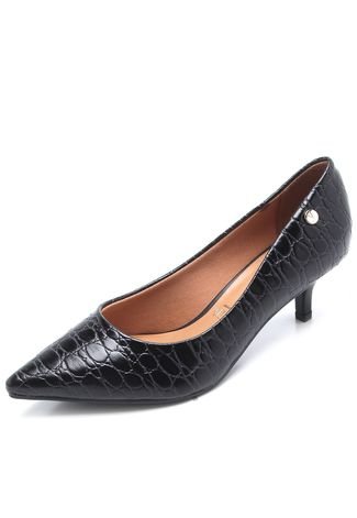 Scarpin hot sale preto croco