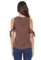 Blusa Aishty Off Shoulder Marrom - Marca Aishty