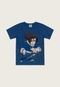 Camiseta Infantil Brandili Sasuke Uchiha Azul-Marinho - Marca Brandili