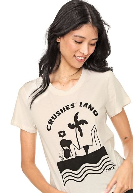 Camiseta Cantão Crushes Land Off-white - Marca Cantão