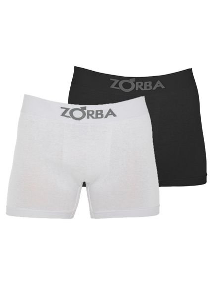 Kit com 2 Cuecas Boxer Zorba 781 Colorido Branco - Marca Zorba
