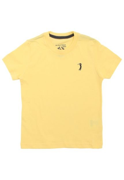 Camiseta Aleatory Menino Logo Amarela - Marca Aleatory