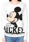 Moletom Flanelado Fechado Cativa Mickey Branco - Marca Cativa Disney