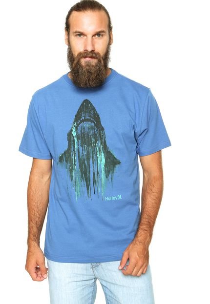 Camiseta Hurley Sharky Shark Azul - Marca Hurley