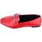 Sapato Feminino Mocassim Donatella Shoes Bico Quadrado Confort Vermelho Croco - Marca Donatella Shoes