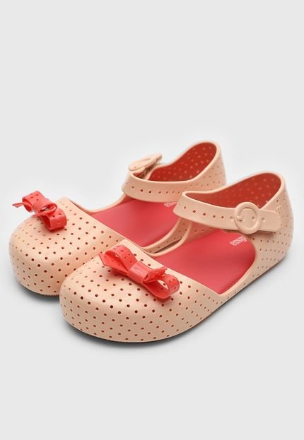 Sapatilha Infantil Mini Melissa Furadinha Pop Bb Nude - Marca Mini Melissa