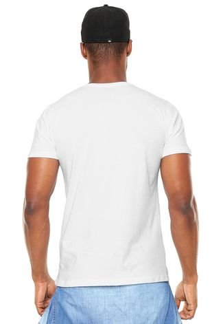 Camiseta FiveBlu Manga Curta Estampada Branca