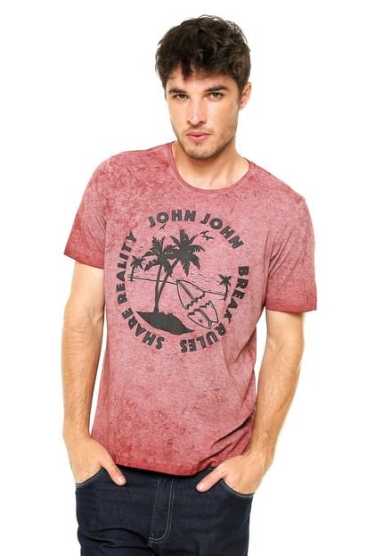 Camiseta John John Break Rules Vermelho - Marca John John