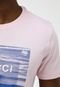 Camiseta Colcci Reta Estampada Rosa - Marca Colcci