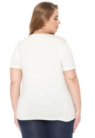 Blusa Cativa Plus Estampada Off-white