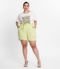 Shorts Feminino Plus Size Em Linho Secret Glam Verde - Marca Secret Glam
