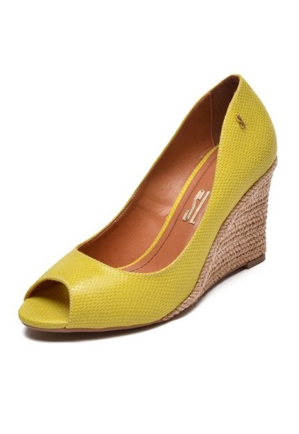 Peep Toe Espadrille Santa Lolla Cobra Amarelo - Marca Santa Lolla