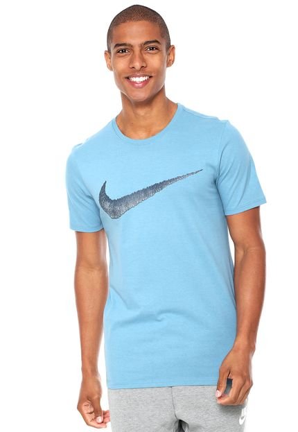 Camiseta Nike Sportswear Tee Hangtag Swoosh Azul - Marca Nike Sportswear