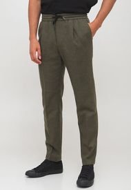 Pantalón Topman Taper Warm Handle Verde - Calce Regular