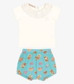 Conjunto Infantil Blusa Com Shorts Trick Nick Azul - Marca Trick Nick