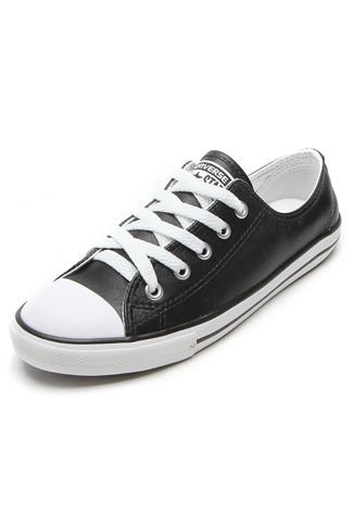 Tênis Couro Converse All Star CT AS Dainty Leather OX Preto