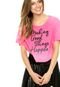 Camiseta Sommer Estampada Ampla Rosa - Marca Sommer