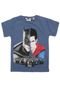 Camiseta Marlan Menino Batman Superman Azul - Marca Marlan