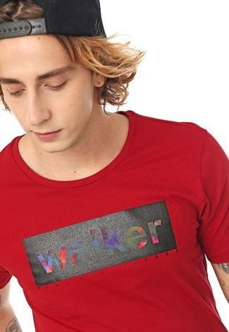 Camiseta Ride Skateboard Walker Vermelha