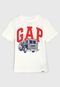Camiseta GAP Infantil Bombeiro Branca - Marca GAP