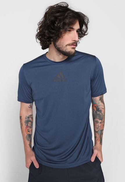 Camiseta adidas Performance 3s Costas Azul-Marinho - Marca adidas Performance