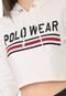Moletom Fechado Polo Wear Cropped Logo Off-White - Marca Polo Wear