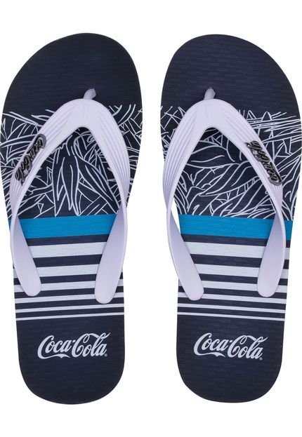 Chinelo Coca Cola Shoes Estampa Azul - Marca Coca Cola
