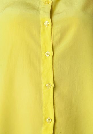 Camisa Seda  Colcci Loose Gola Amarela