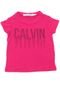 Blusa Calvin Klein Kids Menina Lettering Rosa - Marca Calvin Klein Kids