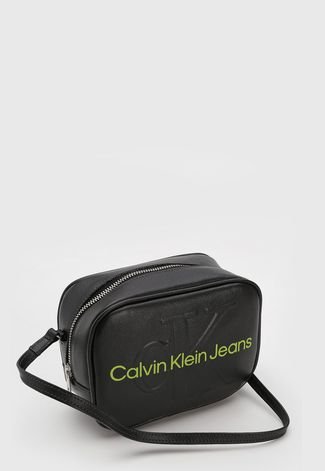 Bolsa Calvin Klein Texturizada Preta