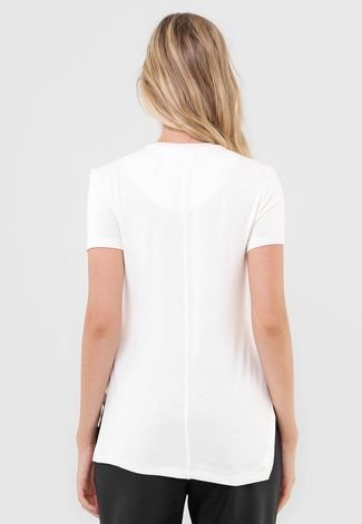 Blusa Calvin Klein Recorte Central Off-White