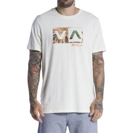 Camiseta RVCA Balance Box Plant SM24 Masculina Off White - Marca RVCA