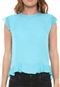 Blusa For Why Peplum Renda Azul - Marca For Why