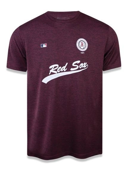 Camiseta New Era Performance Boston Red Sox Mescla Vinho - Marca New Era