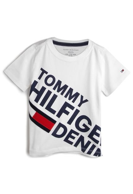 Camiseta Tommy Hilfiger Kids Menino Logo Branca - Marca Tommy Hilfiger Kids