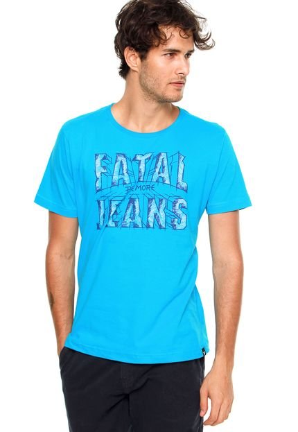 Camiseta Fatal J Estampada 13597 Azul - Marca Fatal Surf