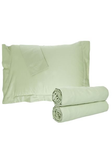 Jogo de Cama Buddemeyer Casal New Co Cetim 270 fios Verde - Marca Buddemeyer