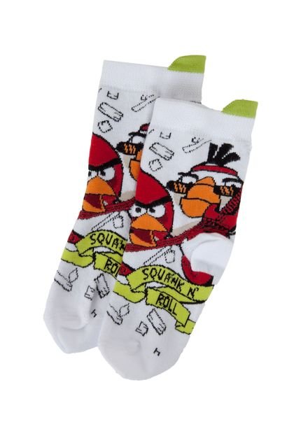 Meia Infantil Lupo Angry Birds Branca - Marca Lupo