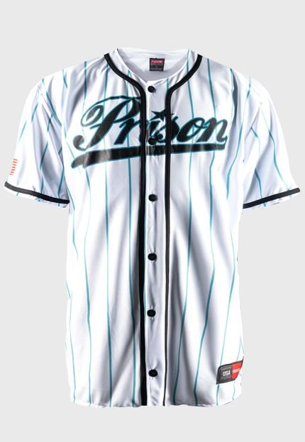 Camisa de Baseball Prison Green Lines - Marca Prison