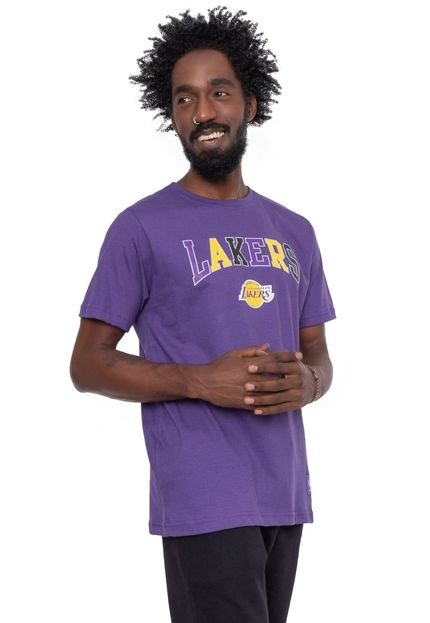 Camiseta NBA Estampada Los Angeles Lakers Roxa - Marca NBA