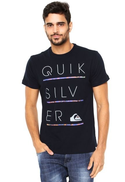 Camiseta Quiksilver Slim Fit Glasgow Remix Azul-Marinho - Marca Quiksilver