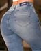 Calça Jeans Skinny Feminina Cintura Média Detalhe Barra 23716 Média Consciência - Marca Consciência
