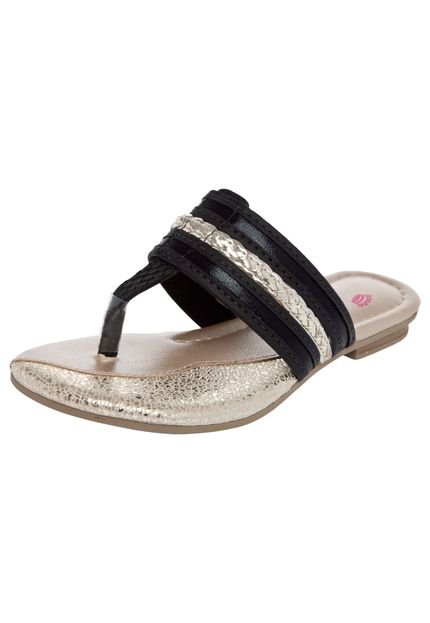Chinelo Pink Cats Metal Preto - Marca Pink Cats