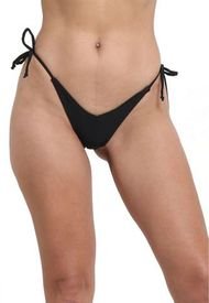 Micro Bikini Colaless Con Amarras Negro Samia