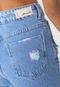 Calça Jeans Sawary Wide Leg Color Block Azul - Marca Sawary