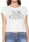 Camiseta Cropped Dzarm Sun Kissed Branca - Marca Dzarm
