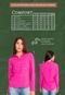 Camisa Feminina Olimpo Viscose Manga Longa 2 Bolsos Rosa Pink - Marca Olimpo Camisaria