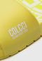 Chinelo Slide Colcci Lettering Amarelo - Marca Colcci