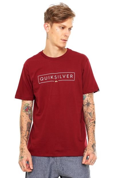 Camiseta Quiksilver Box Vermelha - Marca Quiksilver